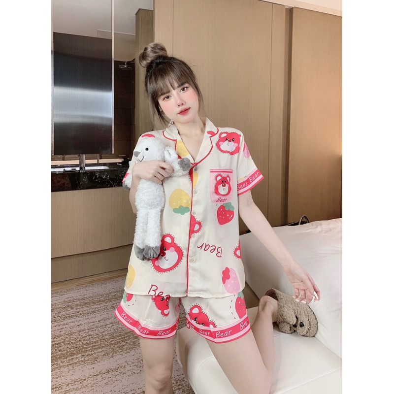 Bộ Cộc Cộc Pjama Chun's Sleepwear, Bộ Mặc Nhà In Đáp Thiết Kế