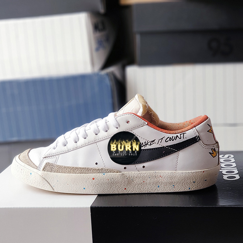 Giày Blazer Low 77 Make It Count, size 40-42, real 2hand