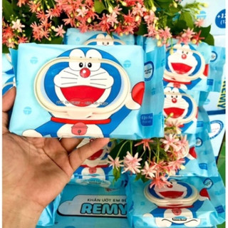 Khăn ướt phú đạt hình mèo doremon gói 120 tờ
