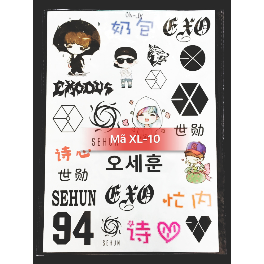 Hình Xăm Dán Mini Chống Thấm Nước Combo 30 Tấm  1652