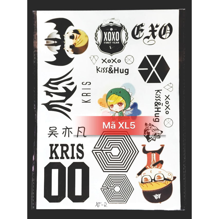 Hình Xăm Dán Mini Chống Thấm Nước Combo 30 Tấm  1652