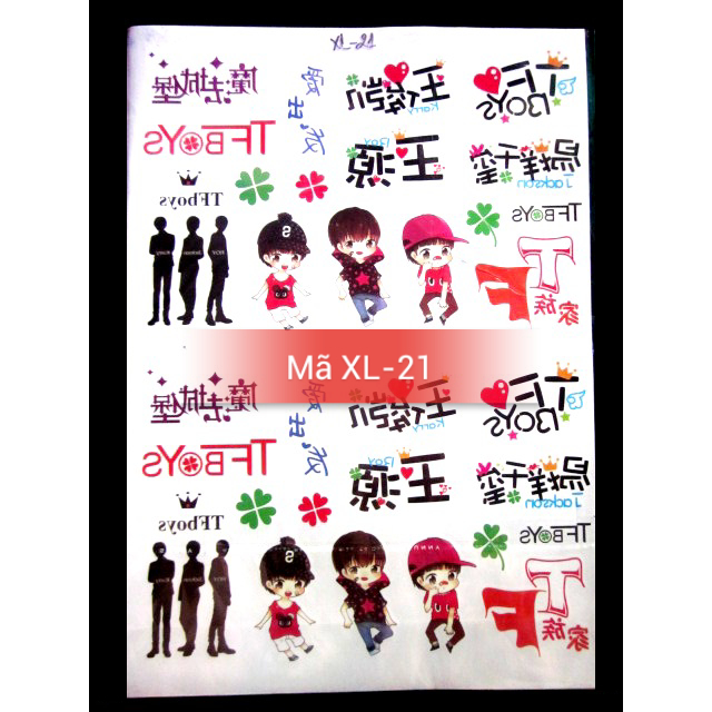 Hình Xăm Dán Mini Chống Thấm Nước Combo 30 Tấm  1652