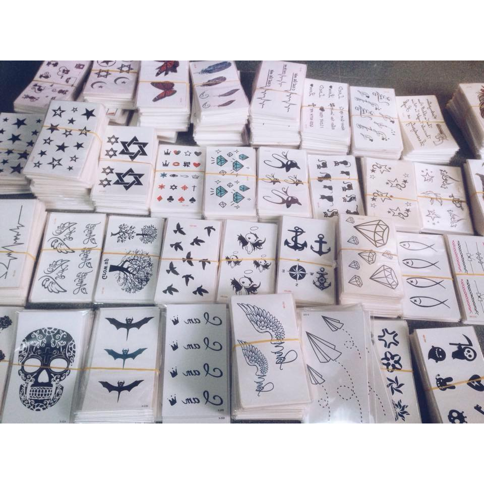 Hình Xăm Dán Mini Chống Thấm Nước Combo 30 Tấm  1652