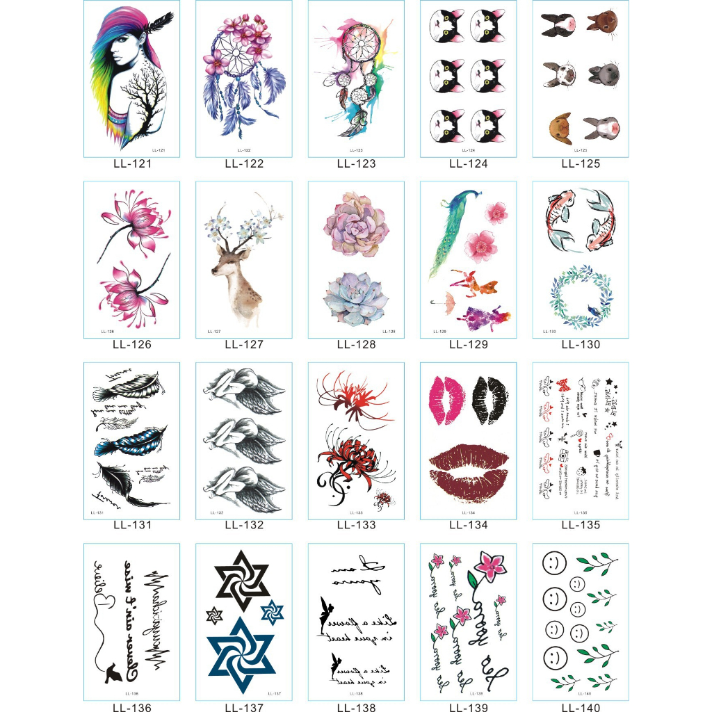 Set 30 hình xăm SẸO dán 15 ngày độc đáo vrg1652