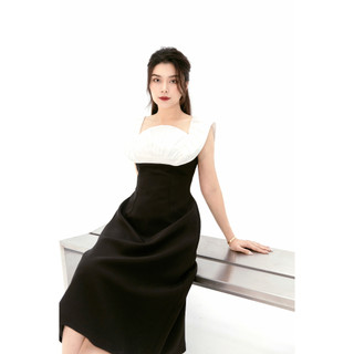 Hacuc - đầm nữ 2 màu dáng dài tay mí