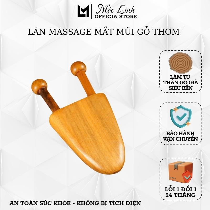 Dụng cụ mát xa mũi và mắt bằng gỗ thơm, massage vùng mắt nâng cơ hiệu quả - shop mộc linh