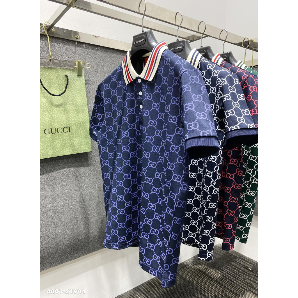 ÁO POLO GC HOẠ TIẾT VÂN VIỀN CỔ BO TAY CAO CẤP