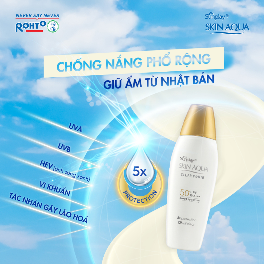 Sữa Chống Nắng Dưỡng Trắng Sunplay Skin Aqua Clear White Cho Da Dầu SPF50+ PA++++ (25g/55g)