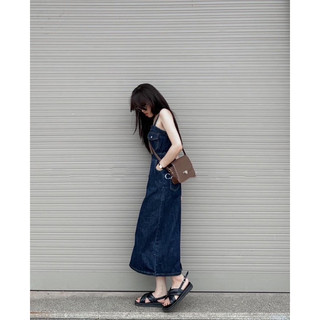 ĐẦM MIDI JEANS HAI DÂY