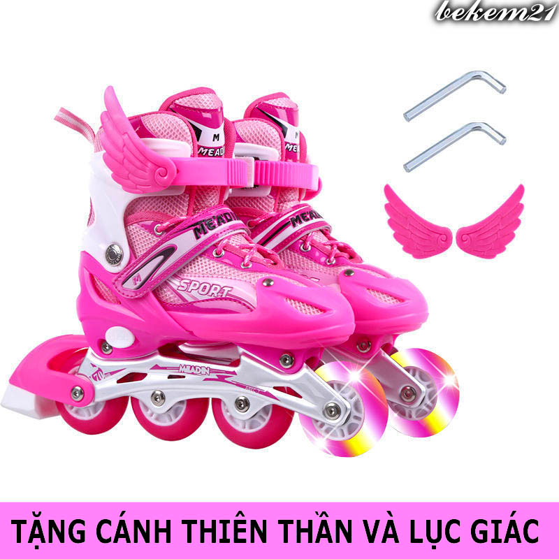 Giày trượt Patin trẻ em, người lớn Sports đủ size-Giày trượt patin thể thao + Bộ bảo hộ
