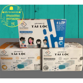 Khẩu trang y tế Tài Lộc ( cực kì dầy, quai chắc chắn )