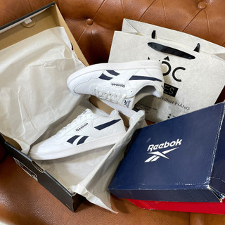 [CHÍNH HÃNG] GIÀY REEBOK - ĐẾ BẰNG - TRẮNG - LINE NAVY - (5429)