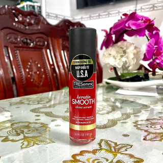 Serum dưỡng tóc tresemme keratin smooth xịt dưỡng tóc tạo kiểu dầu marula & keratin tóc vào nếp bóng mượt 97ml