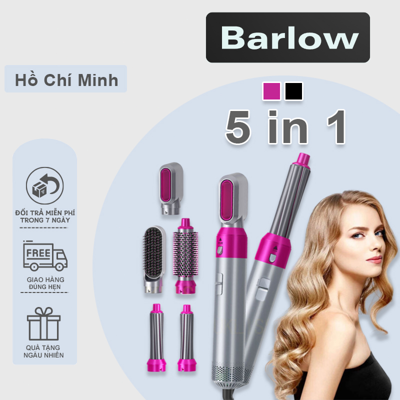 Máy Sấy Tóc Tạo Kiểu 5 In 1 Đa Năng, Uốn, Duỗi, Là Thẳng, Làm Phồng Kèm Lược Điện Đa Năng, Tiện Lợi Khi Đi Du Lịch