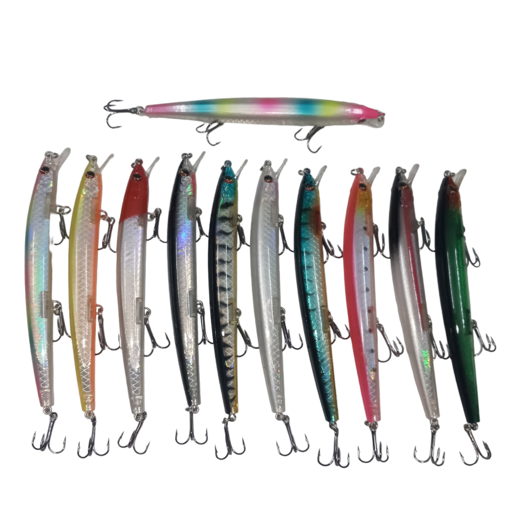 Mồi dắt cá biển Thu,Nhồng,Cờ, mồi câu cá lure sông Chẽm, Mú, Hồng 17g 13cm