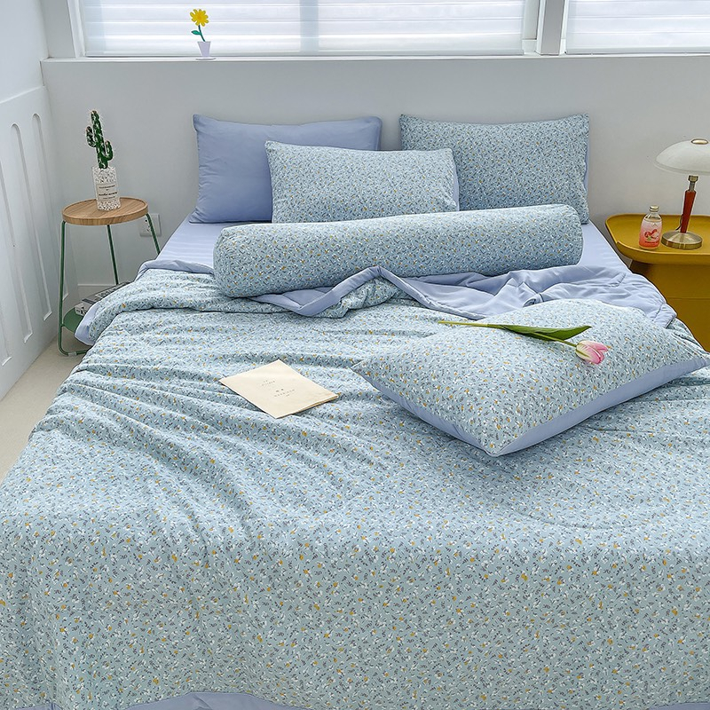 Bộ Chăn Ga Gối Cotton Đũi Hoa Nhí , Chất Liệu Bền Đẹp Kích Cỡ Đa Dạng CA Bedding Decor