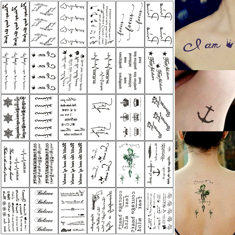 Combo 30 Tấm Hình Xăm Dán Tạm Thời Nhiều Hình Đẹp Mắt ,Hình Xăm Mini Chống Thấm Nước