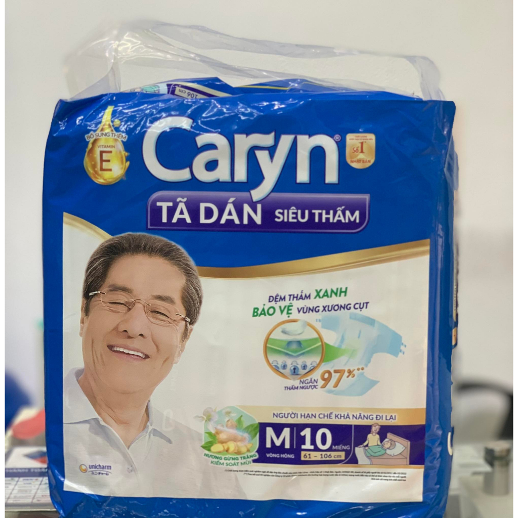 Bỉm dán Tã Dán người lớn, người già Caryn đại size M20 / L20 /M10\L10