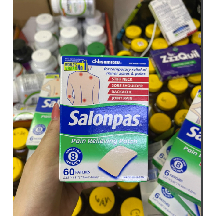 Miếng Dán Salonpas Mỹ của Mỹ 60 miếng