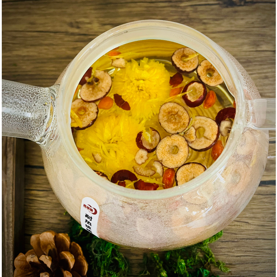 Trà Hoa Cúc - Táo Đỏ - Kỷ Tử. Trà thảo mộc 3 vị mix thanh nhiệt giải độc, thanh lọc cơ thể