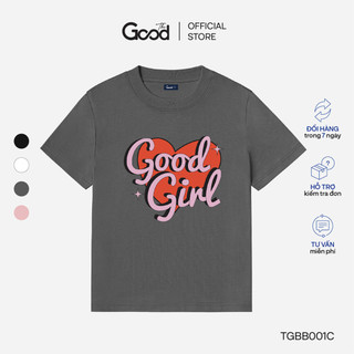 Áo Thun Baby Tee THE GOOD "Goodgirl", Áo Phông, Áo Thun Nữ Form Fit In Hình Trái Tim 4 Màu Basic