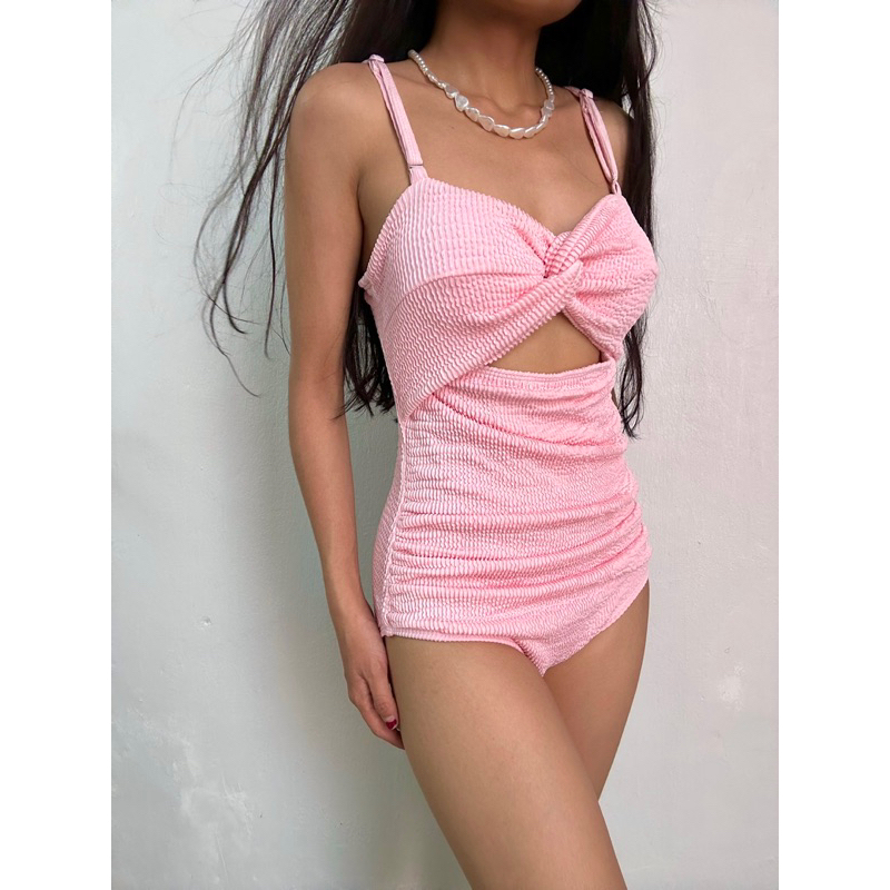 Bikini 1 Mảnh Hồng baby thun xốp