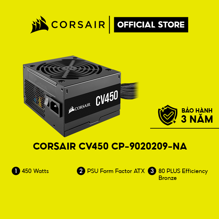 Nguồn máy tính CORSAIR CV450 - 450W 80 Plus Bronze