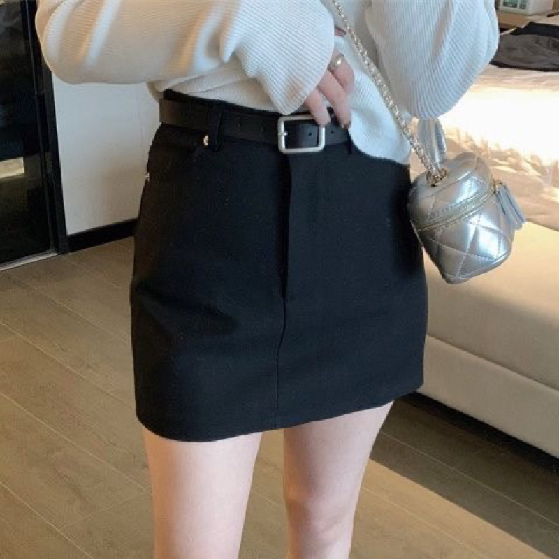 Chân Váy Chữ A Hai Màu Ghi Đen , Chân Váy Ngắn Chữ A Siêu Cá Tính (Có bigsize) | BigBuy360 - bigbuy360.vn