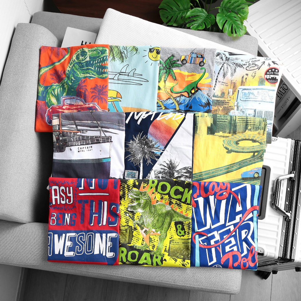 Bộ đồ thun 3 lỗ cho bé trai  100% cotton thoáng mát mùa hè nhiều màu đủ size Nhà Sans | B19