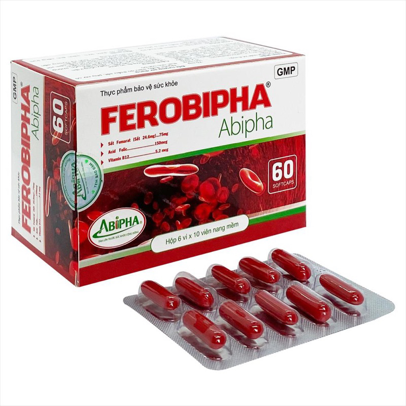 Bổ sung sắt cho cơ thể. Ferrobipha hôp 60v
