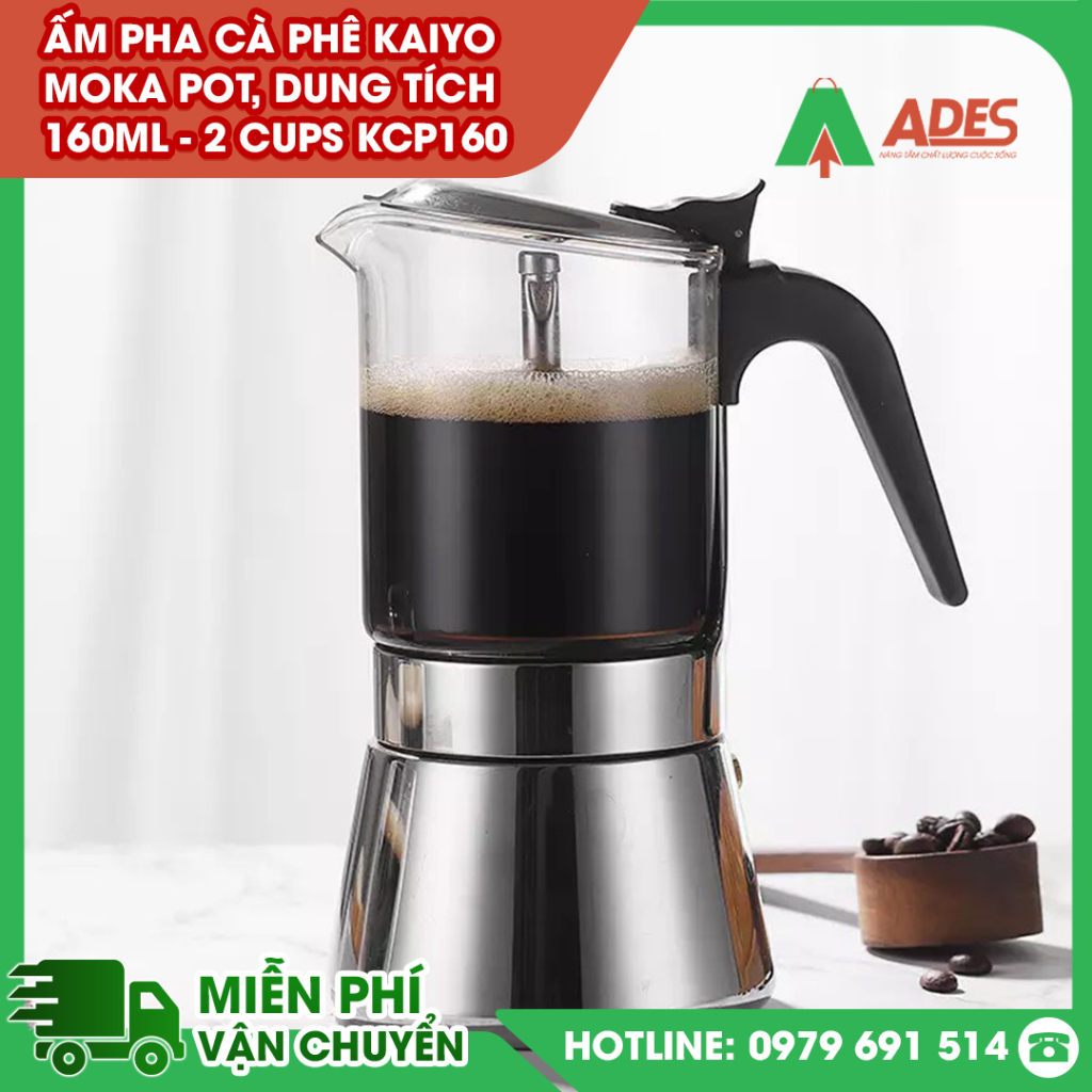 ✔️ Ấm pha cà phê KAIYO Moka Pot KCP160/ KCP240 ✔️ Dung tích 160ml ✔️ BẢO HÀNH 5 NĂM