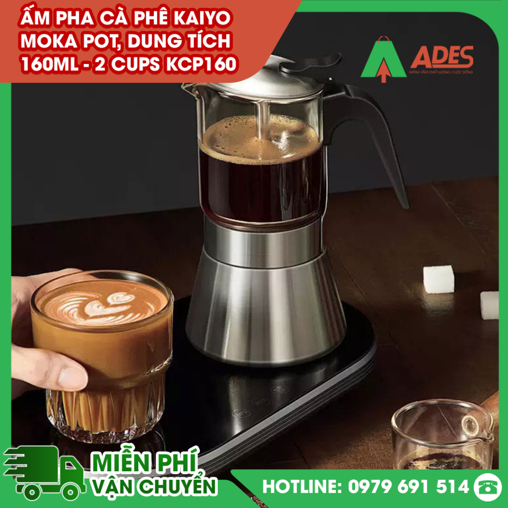 ✔️ Ấm pha cà phê KAIYO Moka Pot KCP160/ KCP240 ✔️ Dung tích 160ml ✔️ BẢO HÀNH 5 NĂM