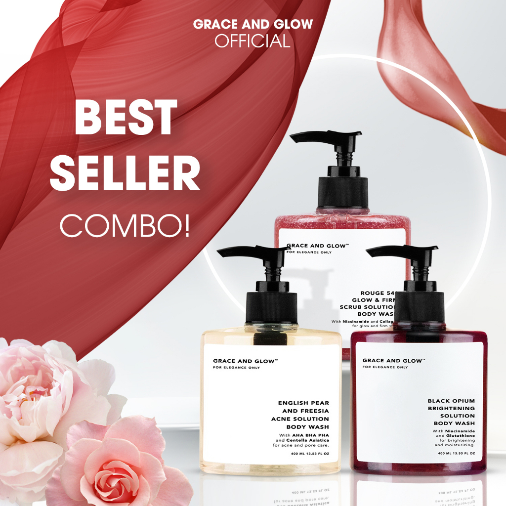 2 in 1 Best Sales Combo sữa tắm nước hoa Grace and Glow 400ml + 400ml