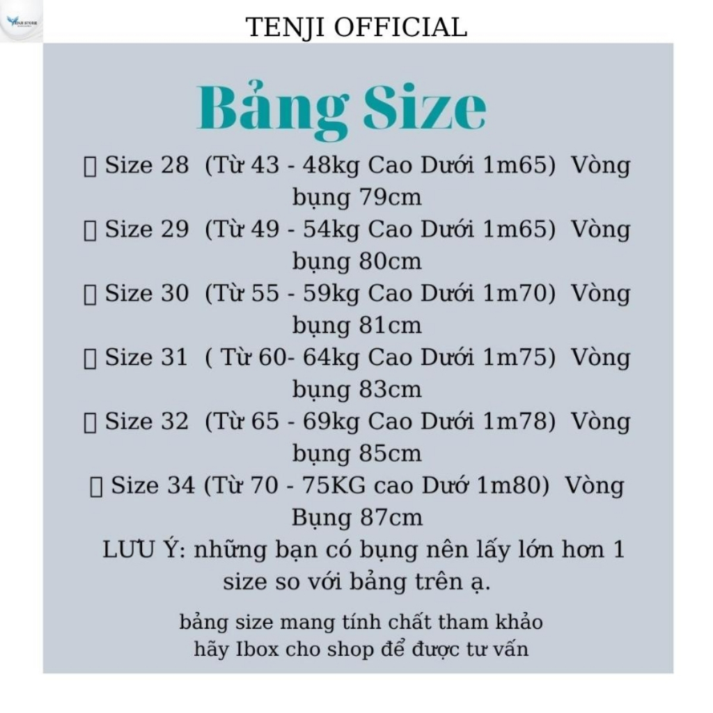 Quần jean nam xanh TENJI QJ5678 chất bò họa tiết trơn, đen trơn cá tính kiểu dáng kinny size 28-32+34