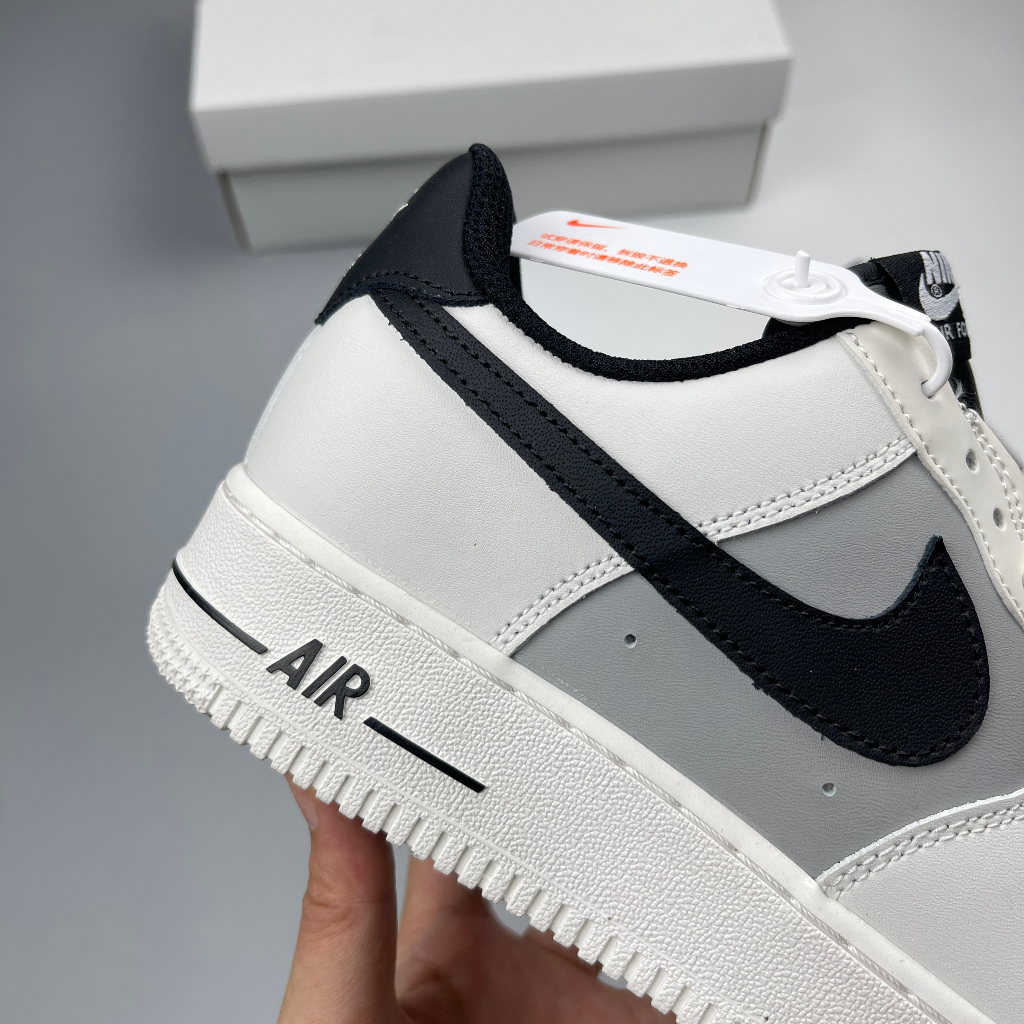 Giày Air Force 1 Low White Grey Black  - Hype Sneaker | Phiên bản 1:1
