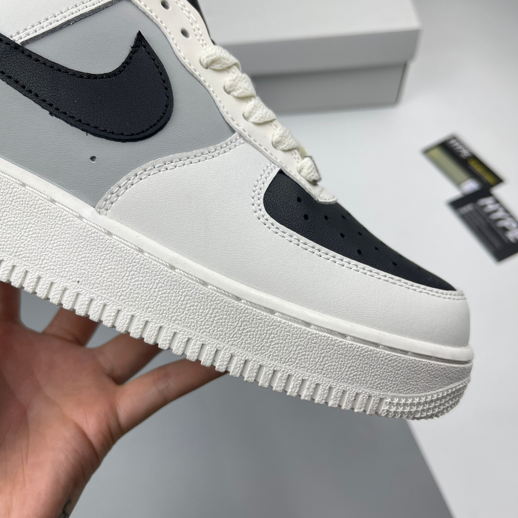 Giày Air Force 1 Low White Grey Black  - Hype Sneaker | Phiên bản 1:1