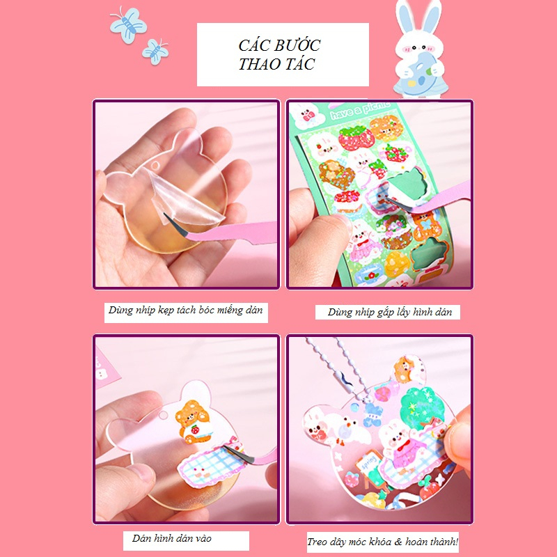 Bộ Thẻ Goo Hình Dán Trang Trí Dễ Thương Dành Cho Bé Gái Vui Chơi