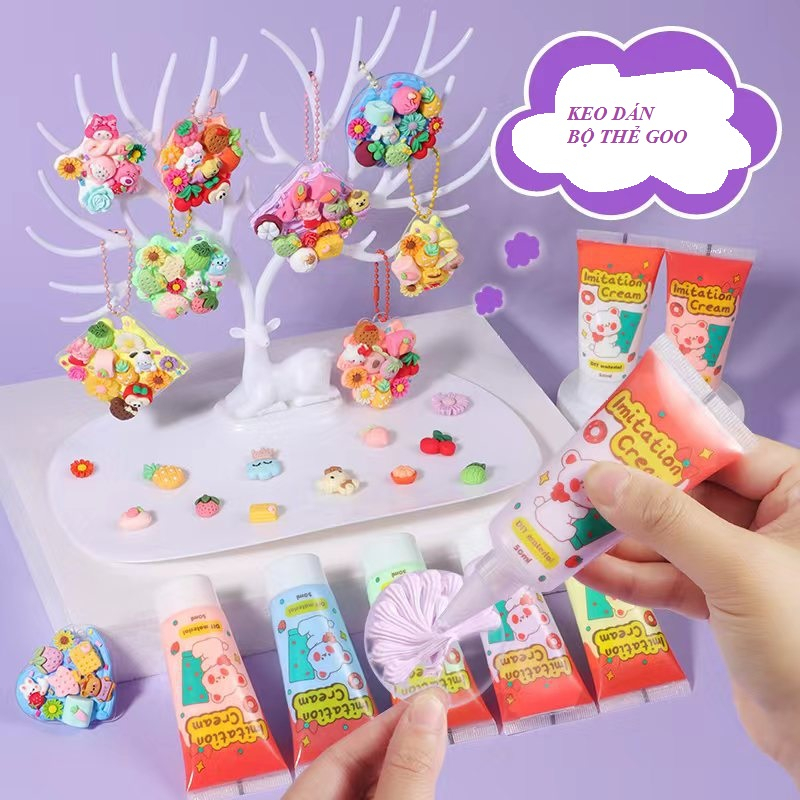 Bộ Thẻ Goo Hình Dán Trang Trí Dễ Thương Dành Cho Bé Gái Vui Chơi