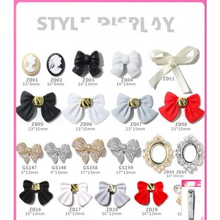 Charm nơ,charm cô gái gắn trang trí móng tay nghệ thuật