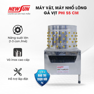 Máy vặt, máy nhổ lông gà vịt phi 55 Cm NEWSUN+ Tặng 20 núm vặt, phễu cắt tiết gà, Bảo hành 12 tháng