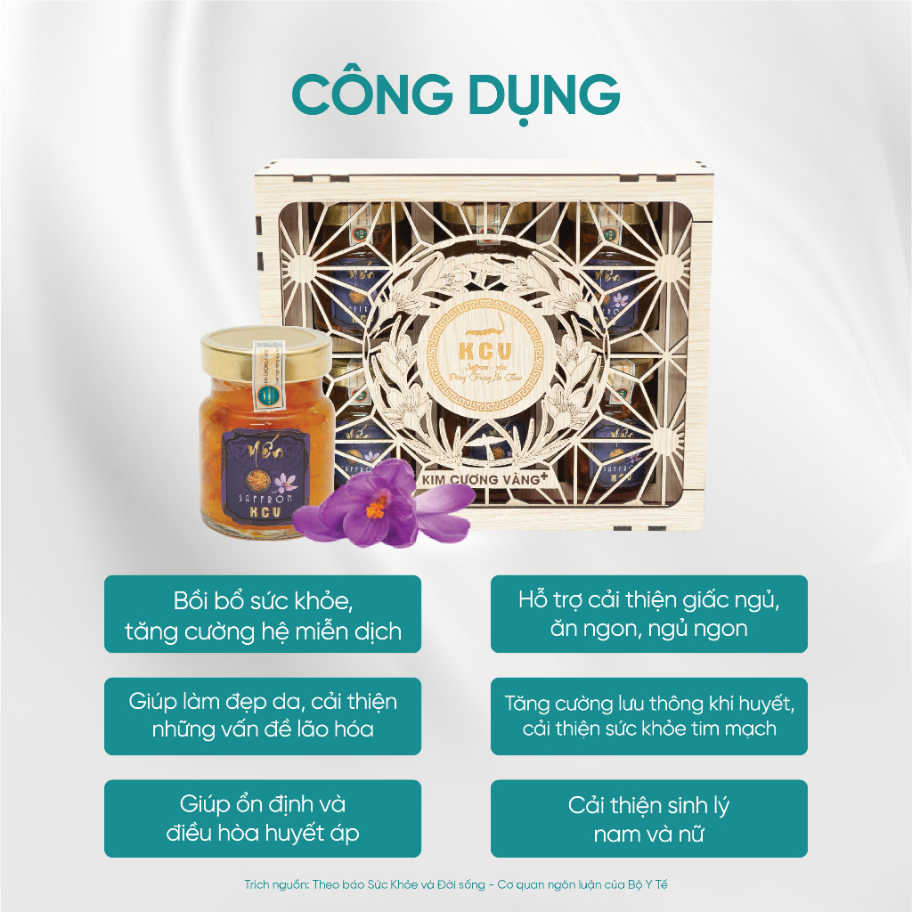 Yến Saffron Đông Trùng Hạ Thảo Dưỡng Da Tăng Đề Kháng Giảm Stress Kim Cương Vàng hộp 6 lọ 70ml