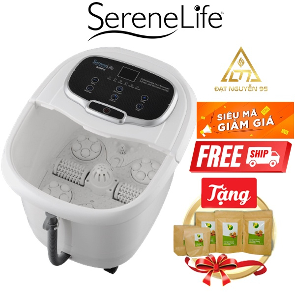 Bồn Ngâm Chân, Massage Chân SereneLife SL12, Bảo hiểm 2 tỷ- Thư giãn bàn chân, cải thiện giấc ngủ
