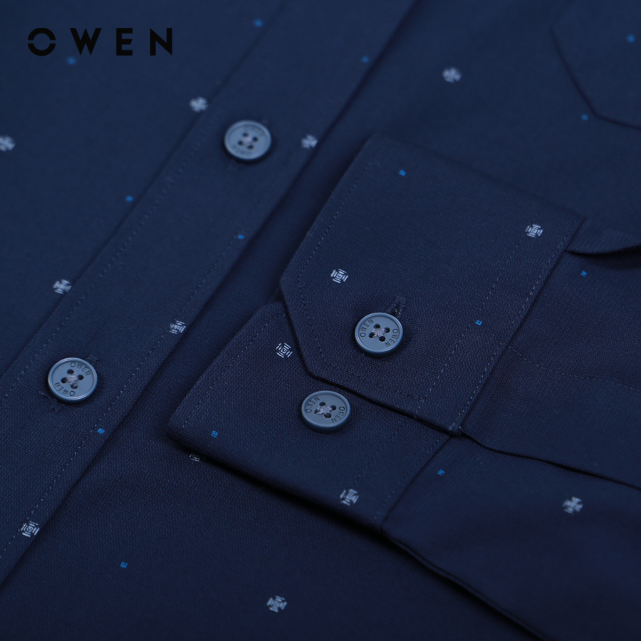 OWEN - Áo sơ mi dài tay Regular Fit Ghi Bamboo - AR230219DT