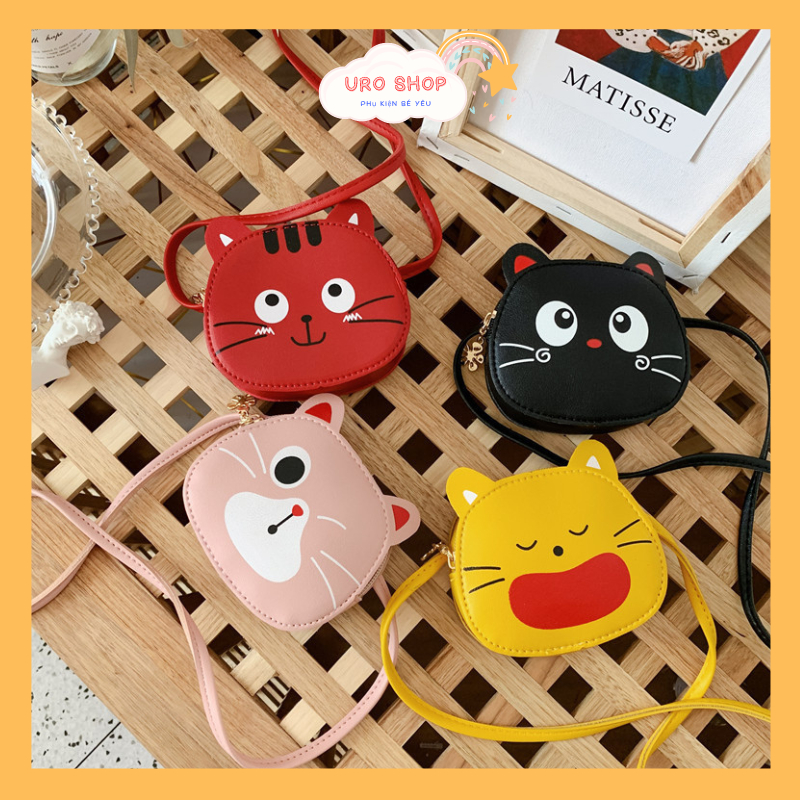 Túi bé gái hình mèo dễ thương túi mini trẻ em đeo chéo cho bé đi chơi đi biển đeo vai thời trang cute xinh xắn trẻ con