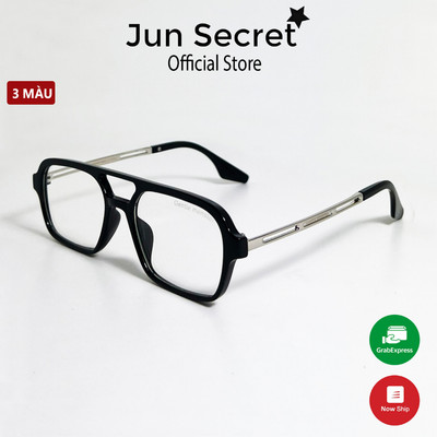 Kính râm nam nữ thời trang Jun Secret gọng nhựa, kiểu kính hottrend, tròng chống chói, chống tia UV JSKINGS