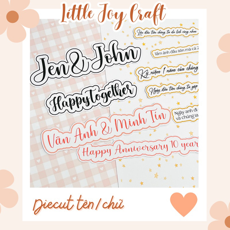 In DIECUT chữ tiêu đề theo yêu cầu