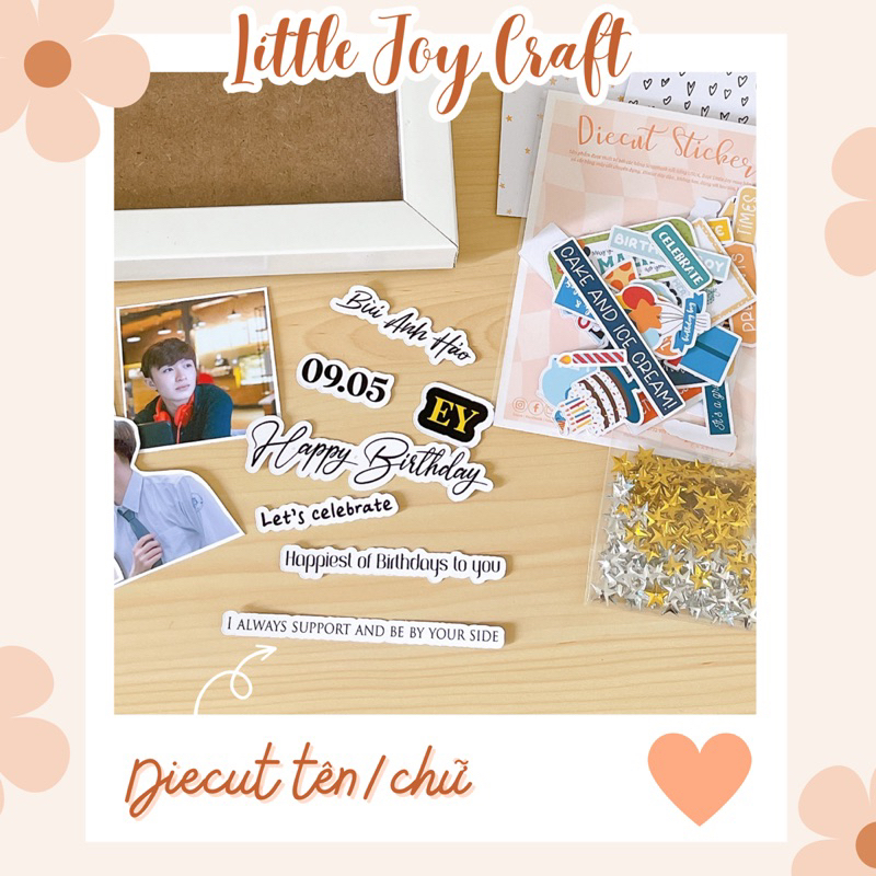 In DIECUT chữ tiêu đề theo yêu cầu