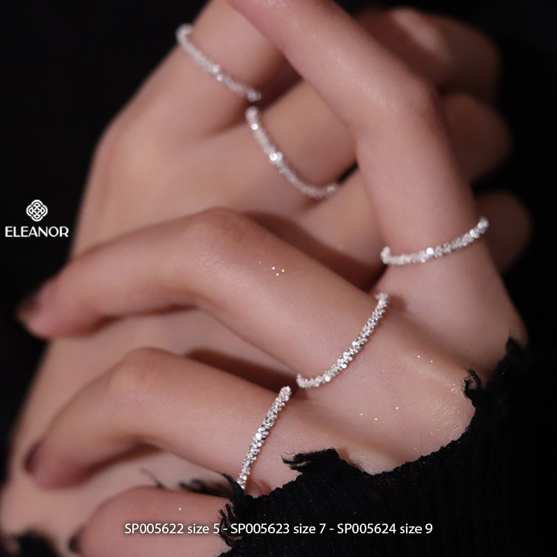Nhẫn bạc nữ Eleanor Accessories kiểu dáng basic phụ kiện trang sức 5622