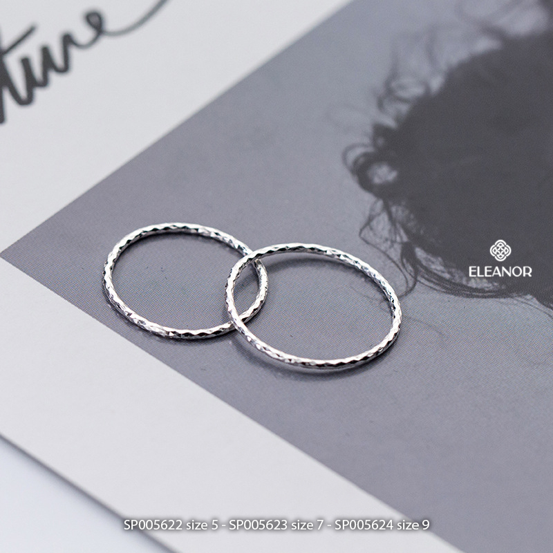 Nhẫn bạc nữ Eleanor Accessories kiểu dáng basic phụ kiện trang sức 5622