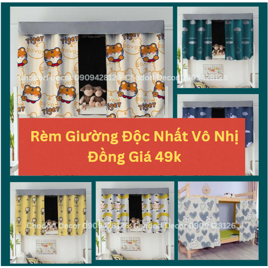 Rèm Giường Tầng Ký Túc Xá Sinh Viên Vải Polyets Chordori